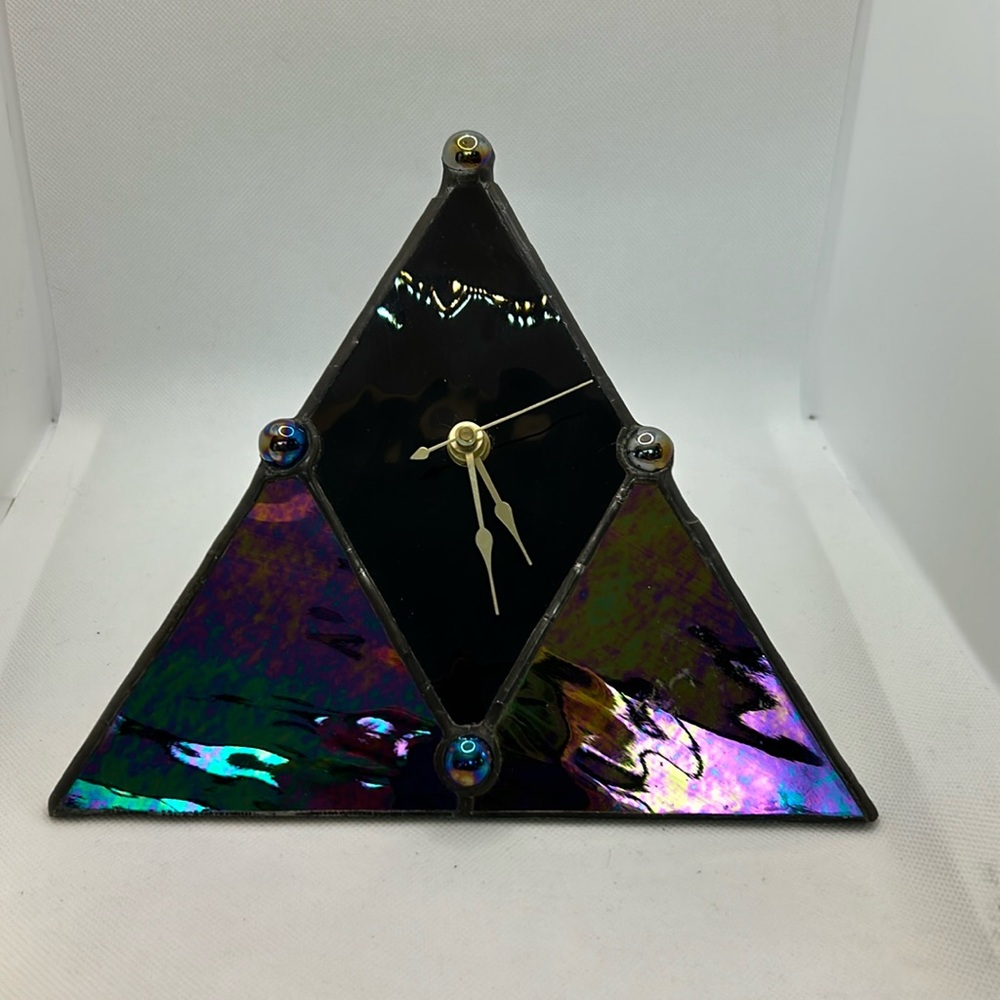 Stained Glass Desk Clock